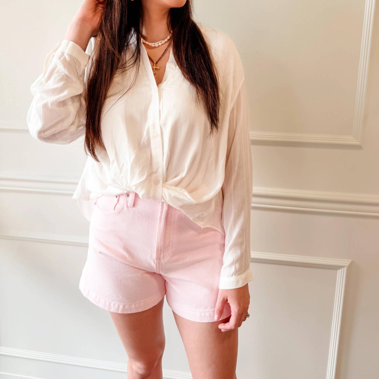 Skies Are Blue - Effortless Chic Twist Blouse