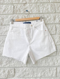 Veronica Beard - Ellis Crossover Waistband Denim Shorts