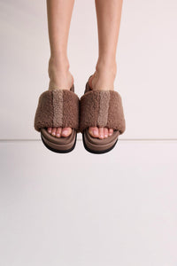 Roam - Women's Fuzzy Stripe Stack Slider