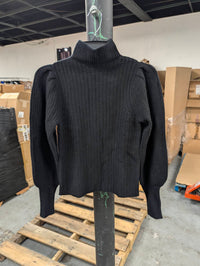 Aqua - Ruffe Trim Cashmere Sweater