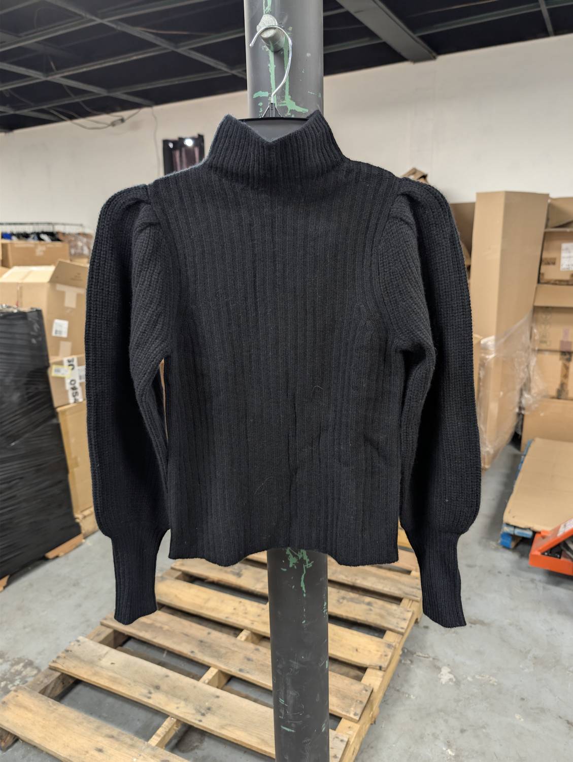 Aqua - Ruffe Trim Cashmere Sweater