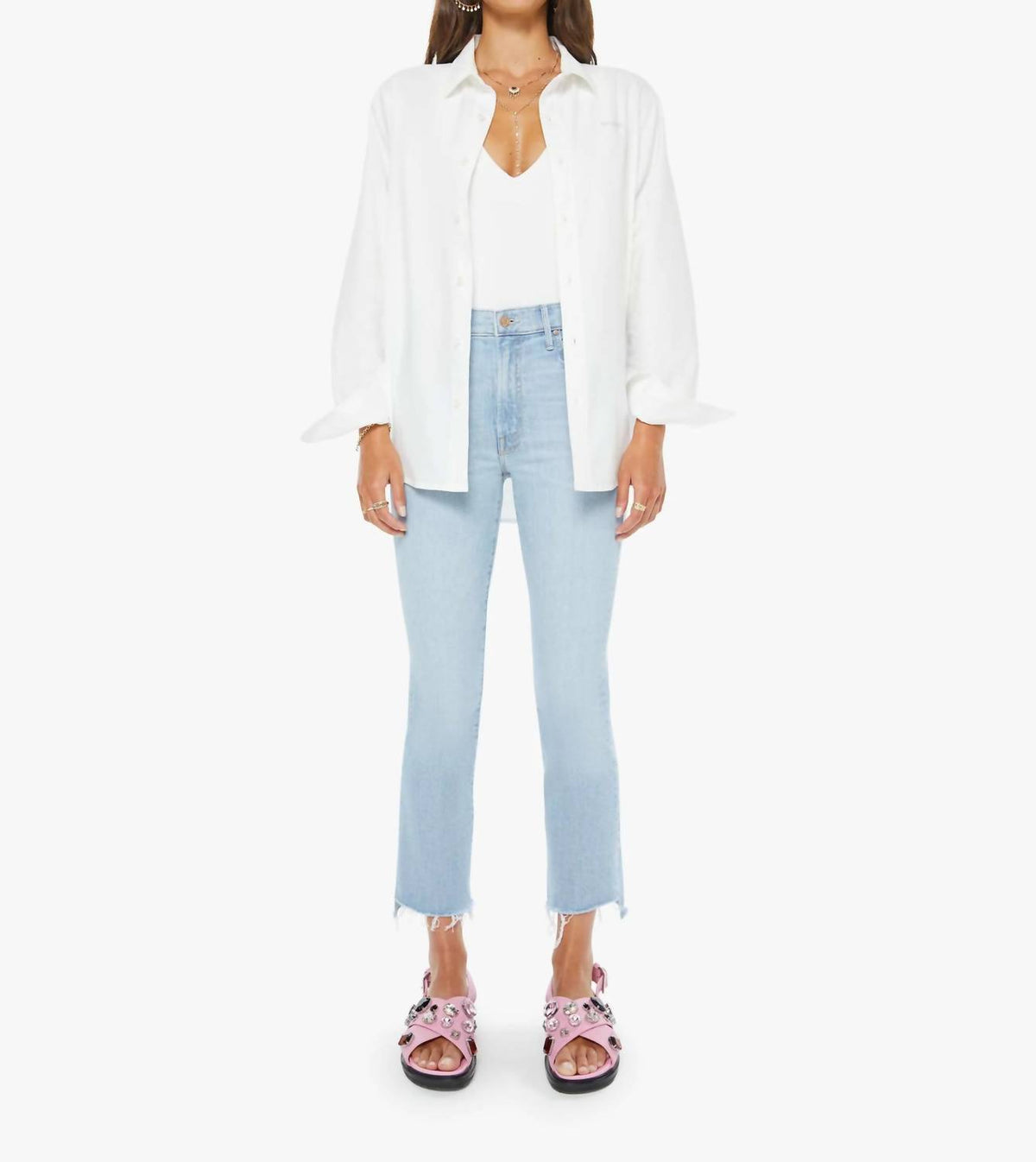 Mother - Insider Crop Step Fray Jeans