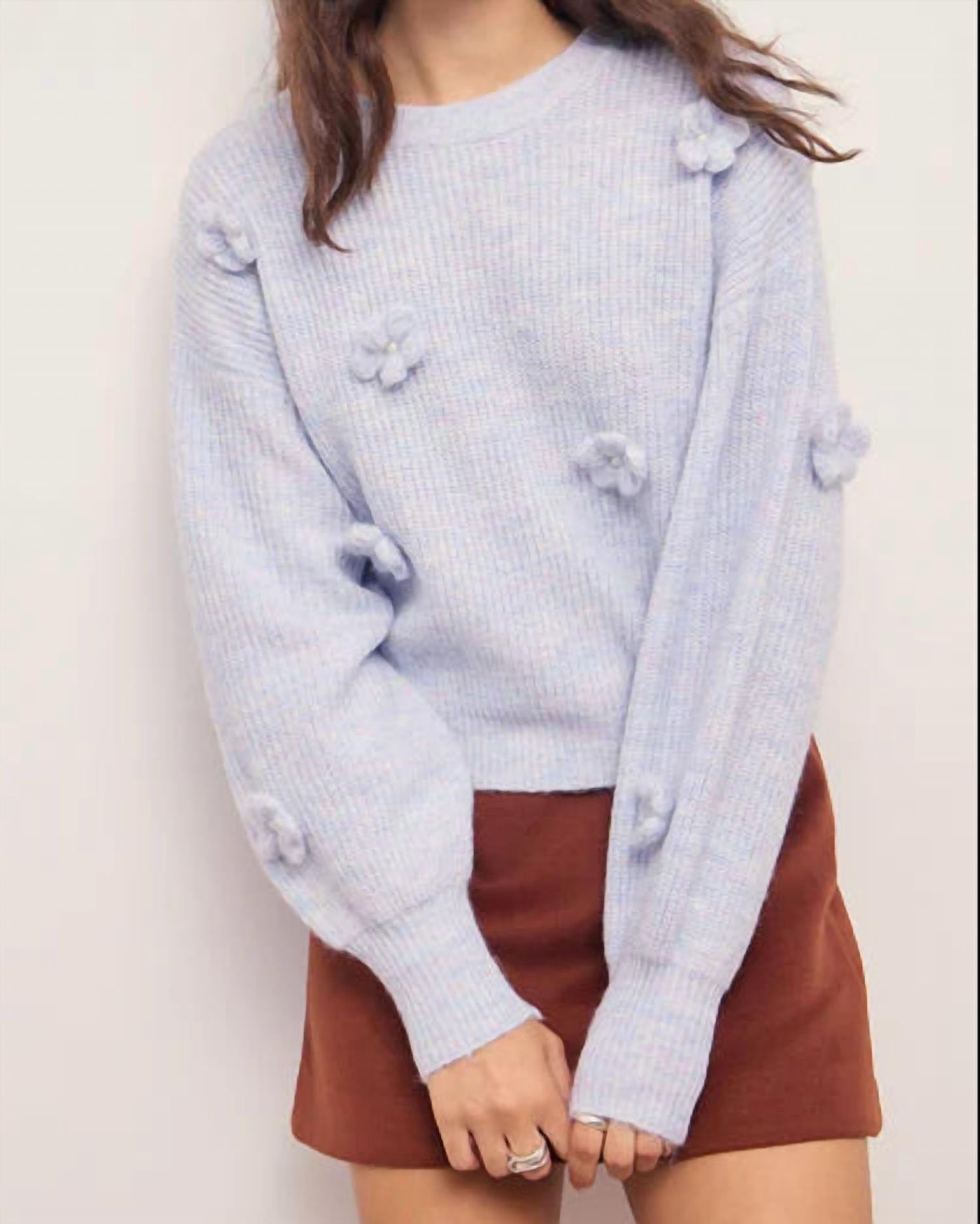 Minkpink - Vera Floral Applique Knit Sweater