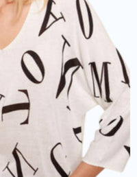 Charlie B - V Neck Dolman Sleeve Sweater