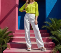Vince Camuto - Scoop Neck 3/4 Sleeve Blouse