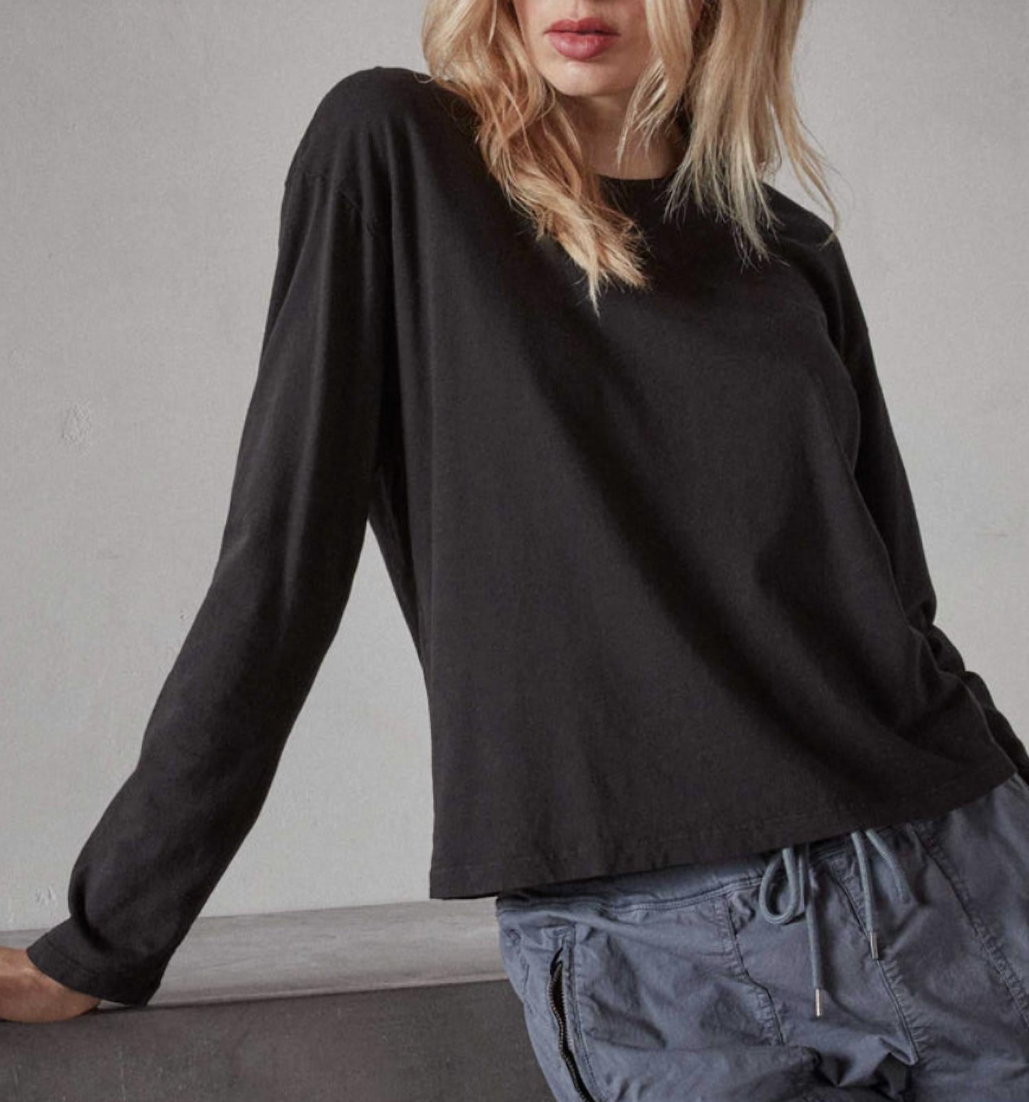 James Perse - Cotton Boxy Long Sleeve Tee
