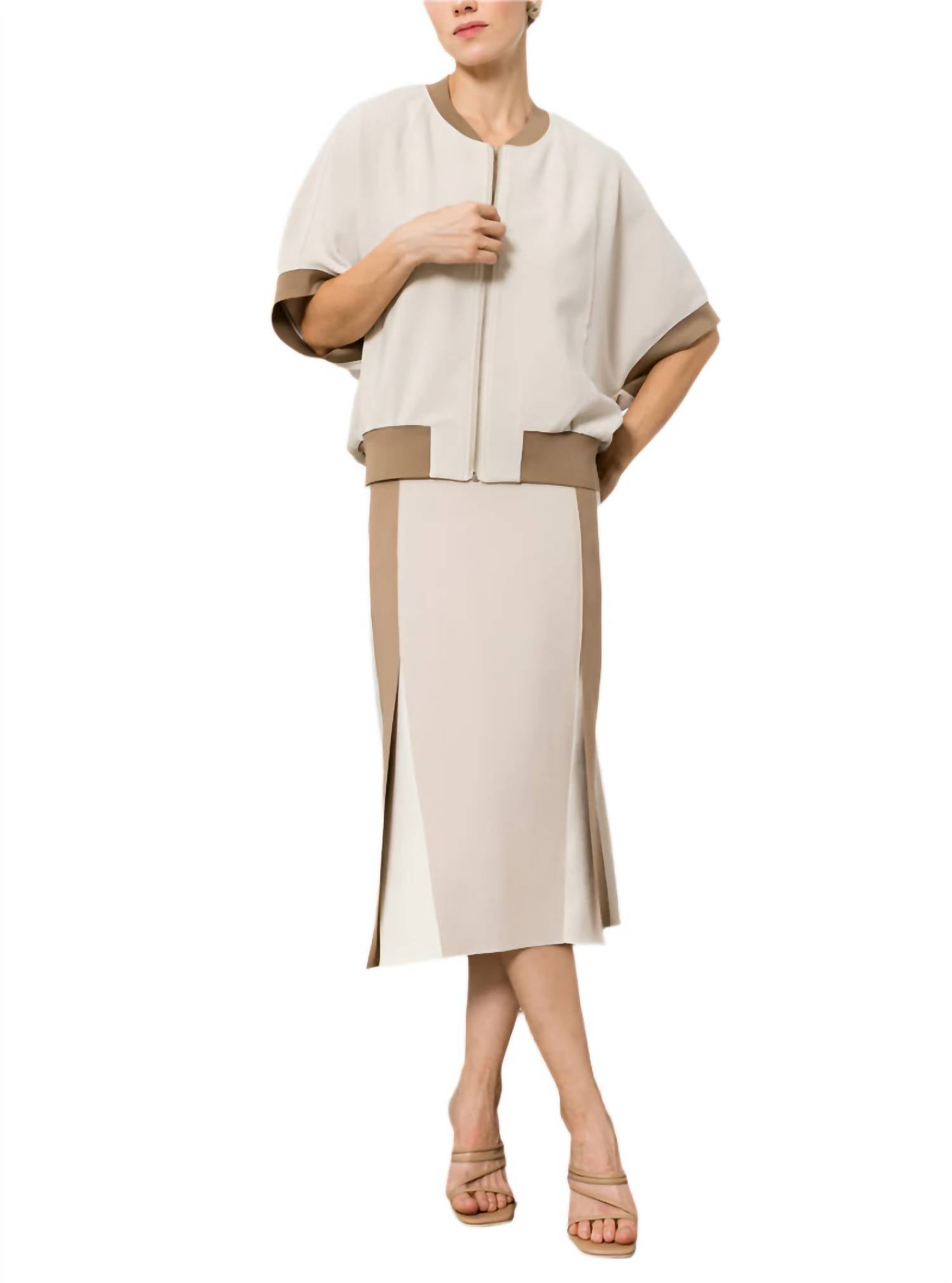 Joh - Katy Colorblock Skirt And Jacket Set