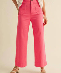 &Merci - High Waist Cropped Wide Leg Pants