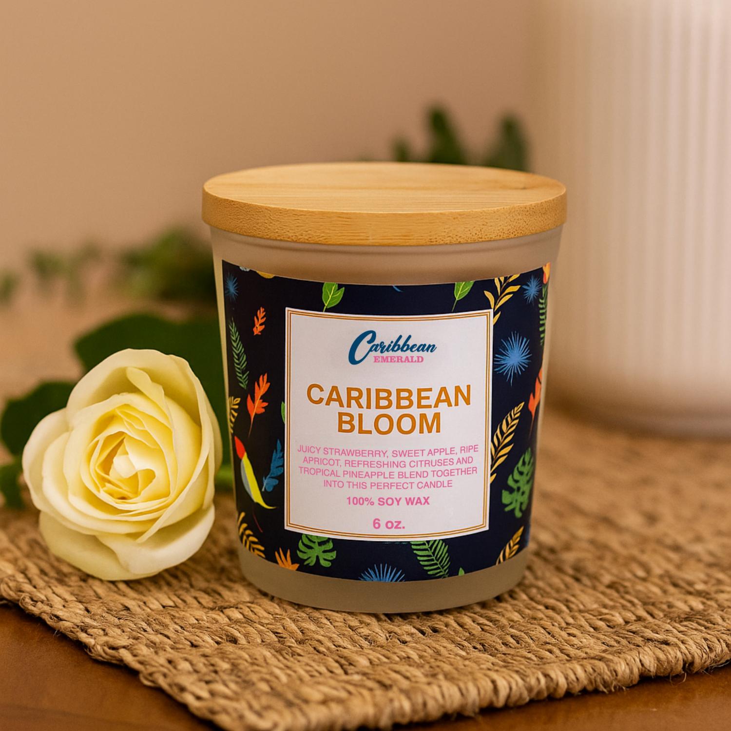 Caribbean Emerald - Caribbean Bloom Candle 6 oz