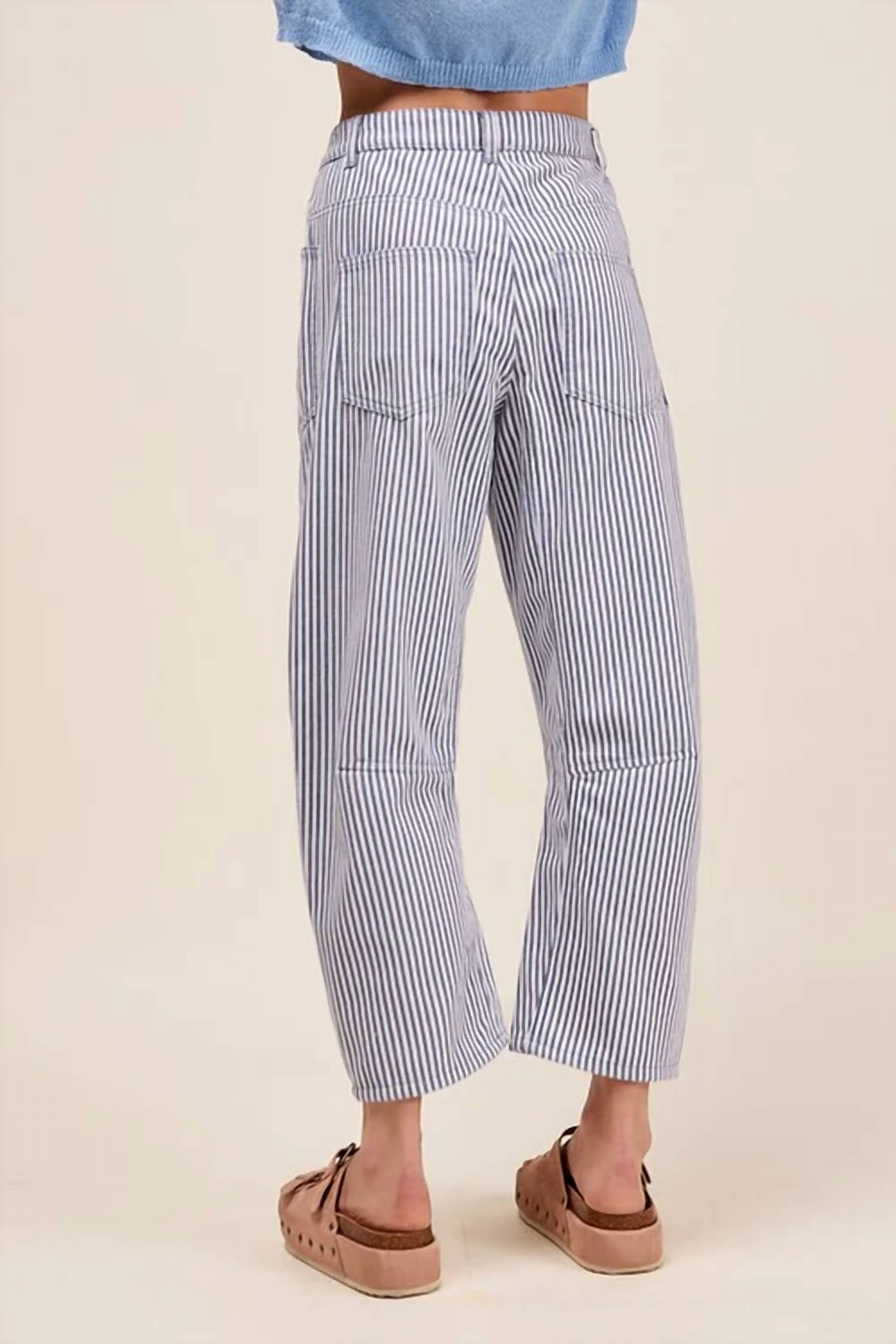 So Me - Pin Stripe Barrel Pant