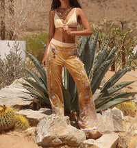 Ola Azul - Violet Oasis Wide Leg Pants