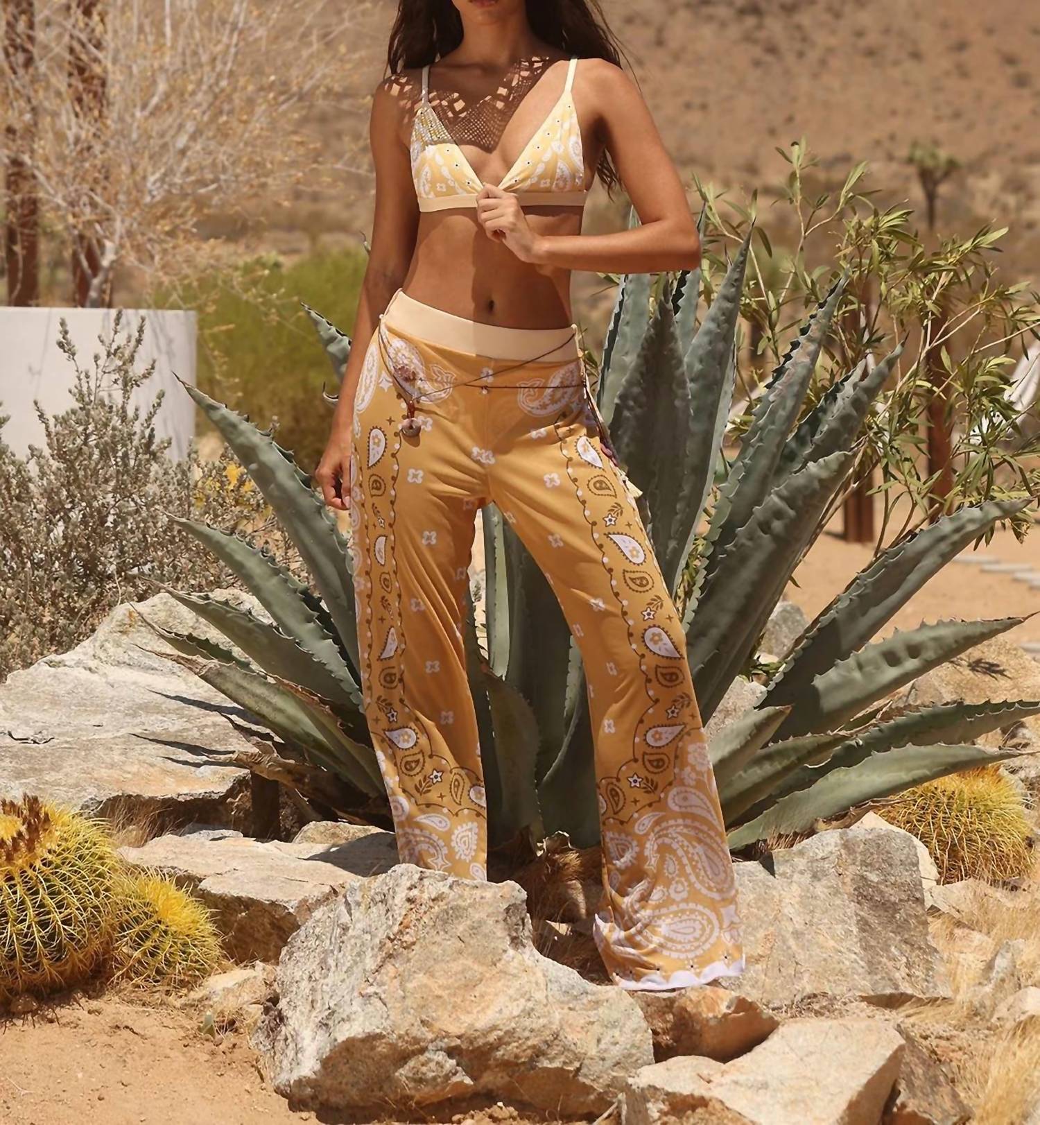 Ola Azul - Violet Oasis Wide Leg Pants
