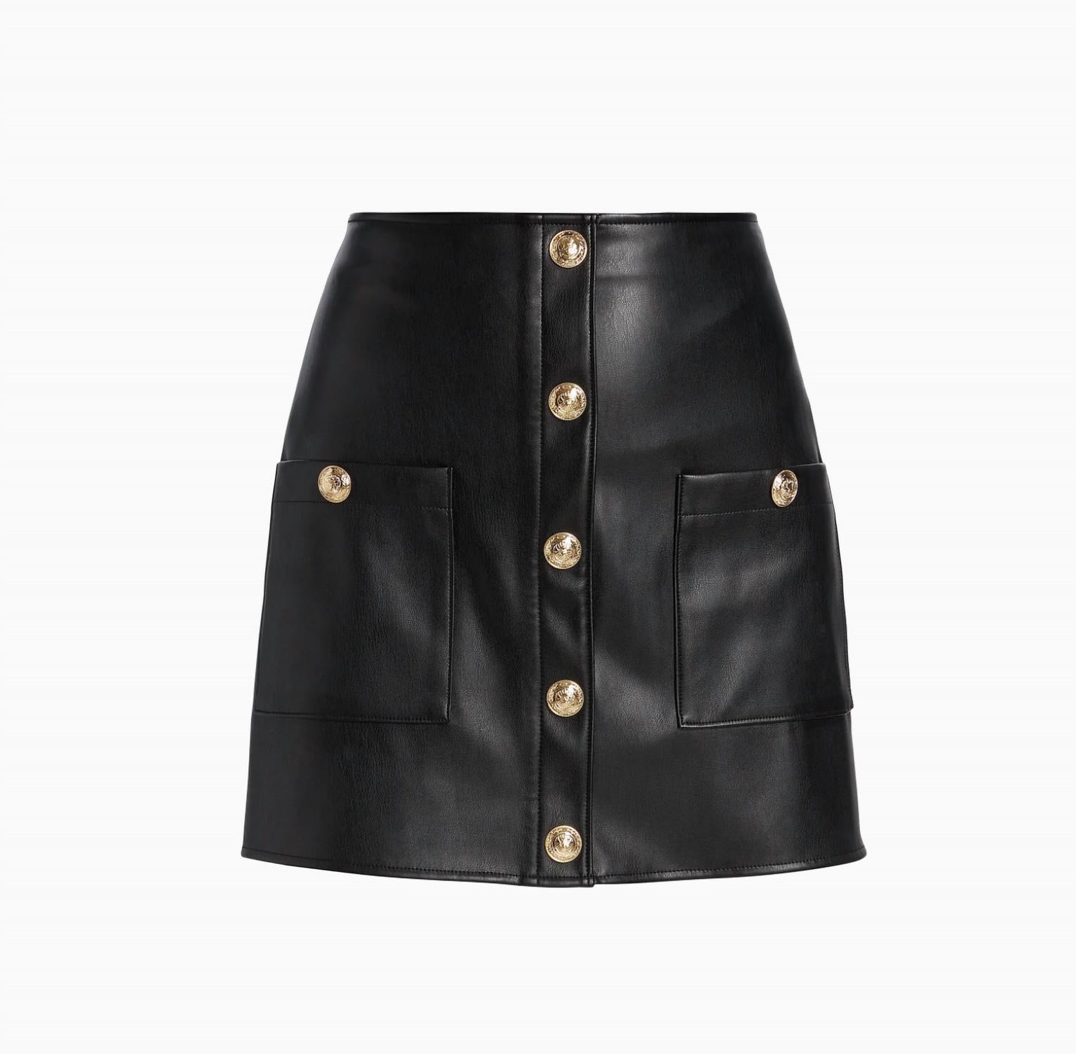 L'Agence - Truman Mini Snap Skirt