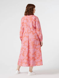 Marina Rinaldi - Zona Crepe De Chine Toile Dress