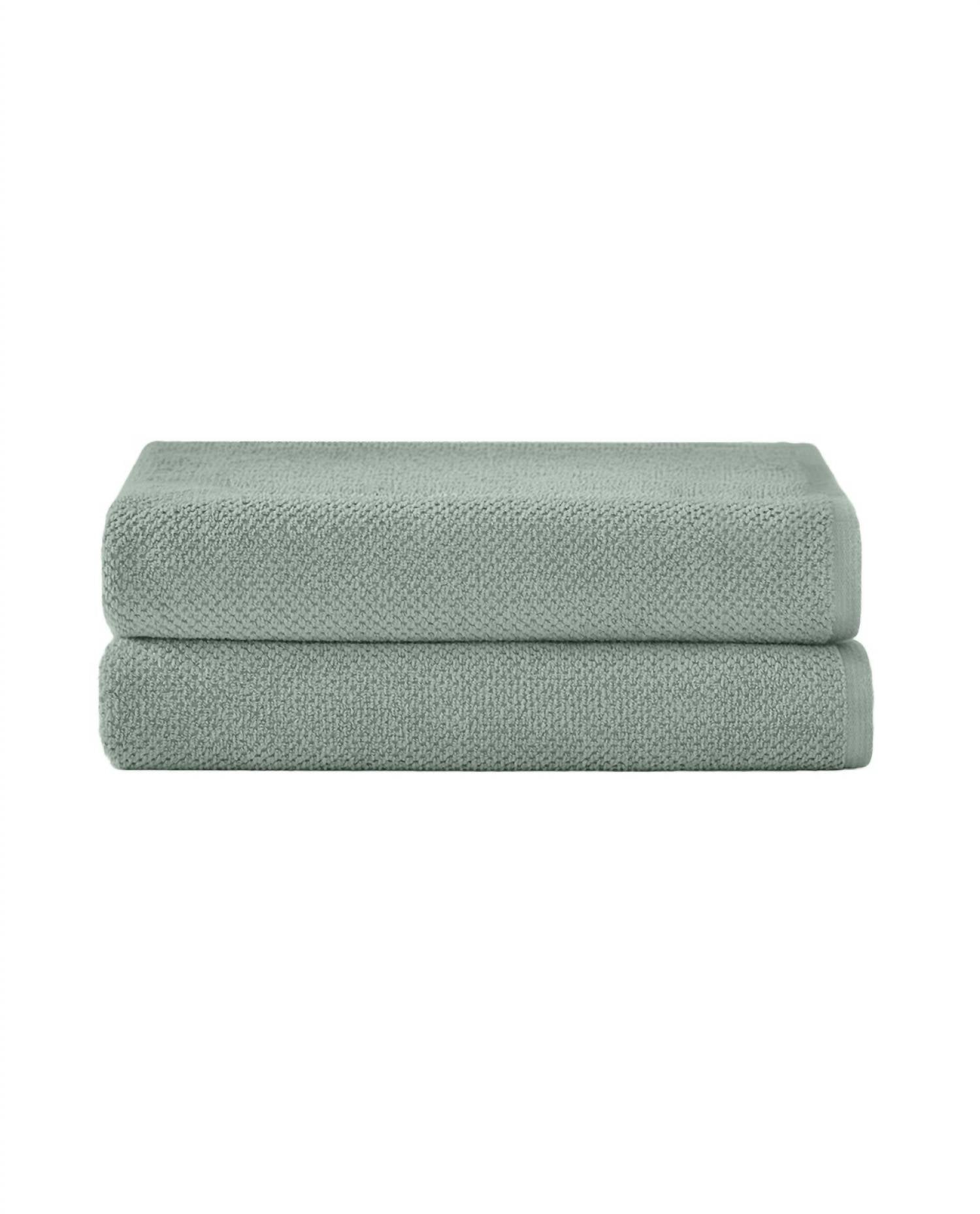 Under the Canopy Textured Organic 2 Piece Bath Towel Set in lichen - item