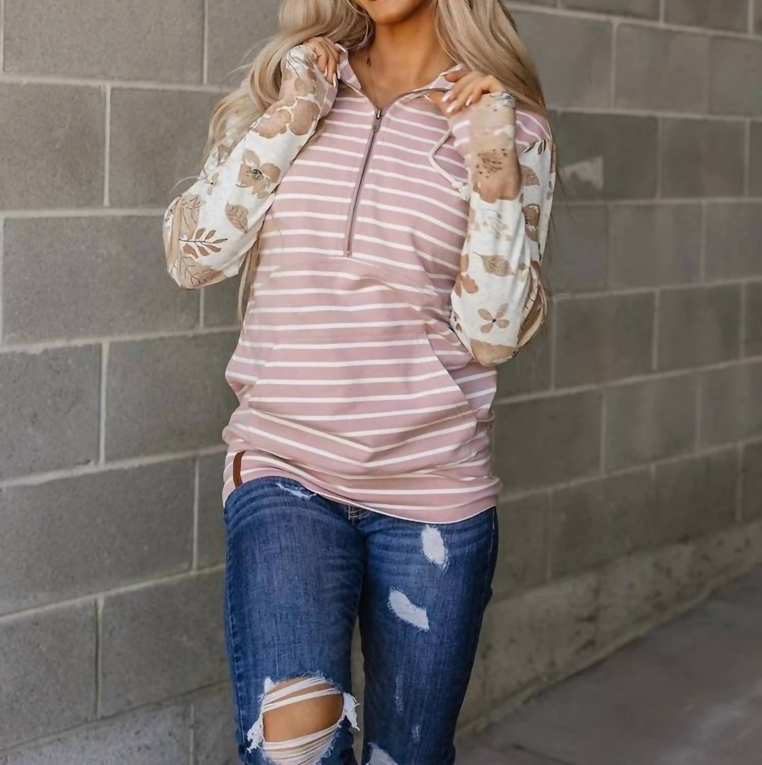 Ampersand Ave - Half Zip Sweatshirt