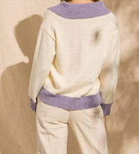 Papermoon - Jessi Colorblock Zip Sweater