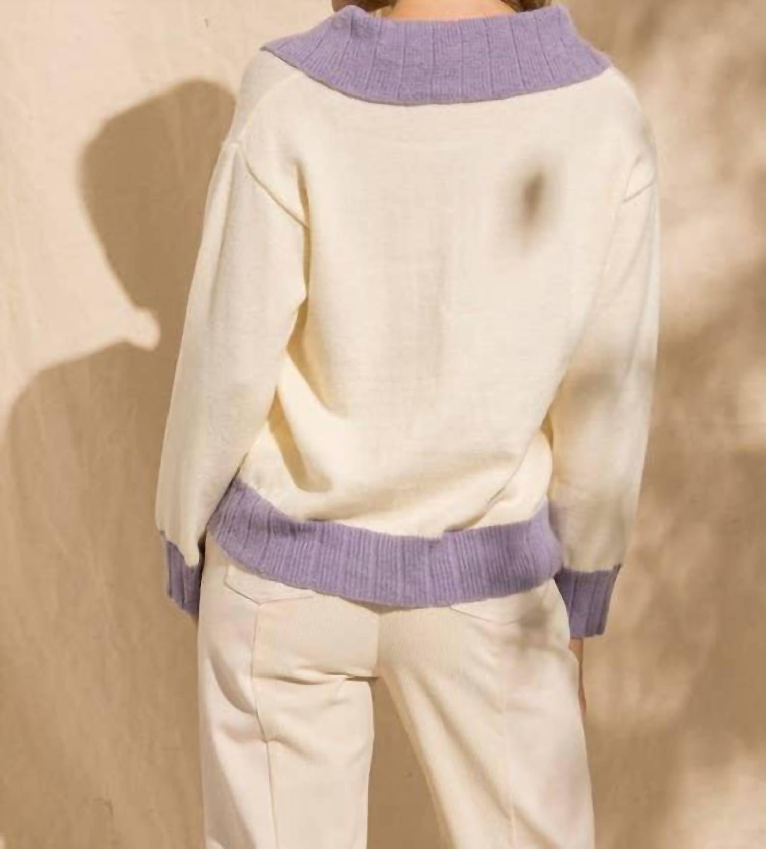 Papermoon - Jessi Colorblock Zip Sweater