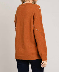 Cotton Bleu - Pearl V-Neck Sweater