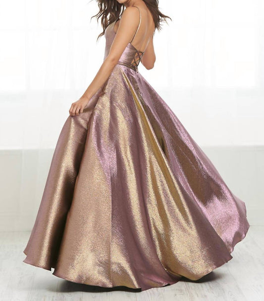 Tiffany Exclusives - Women's Lace Up Detail Prom Dress