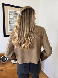 Miou Muse - Button Front Suede Jacket