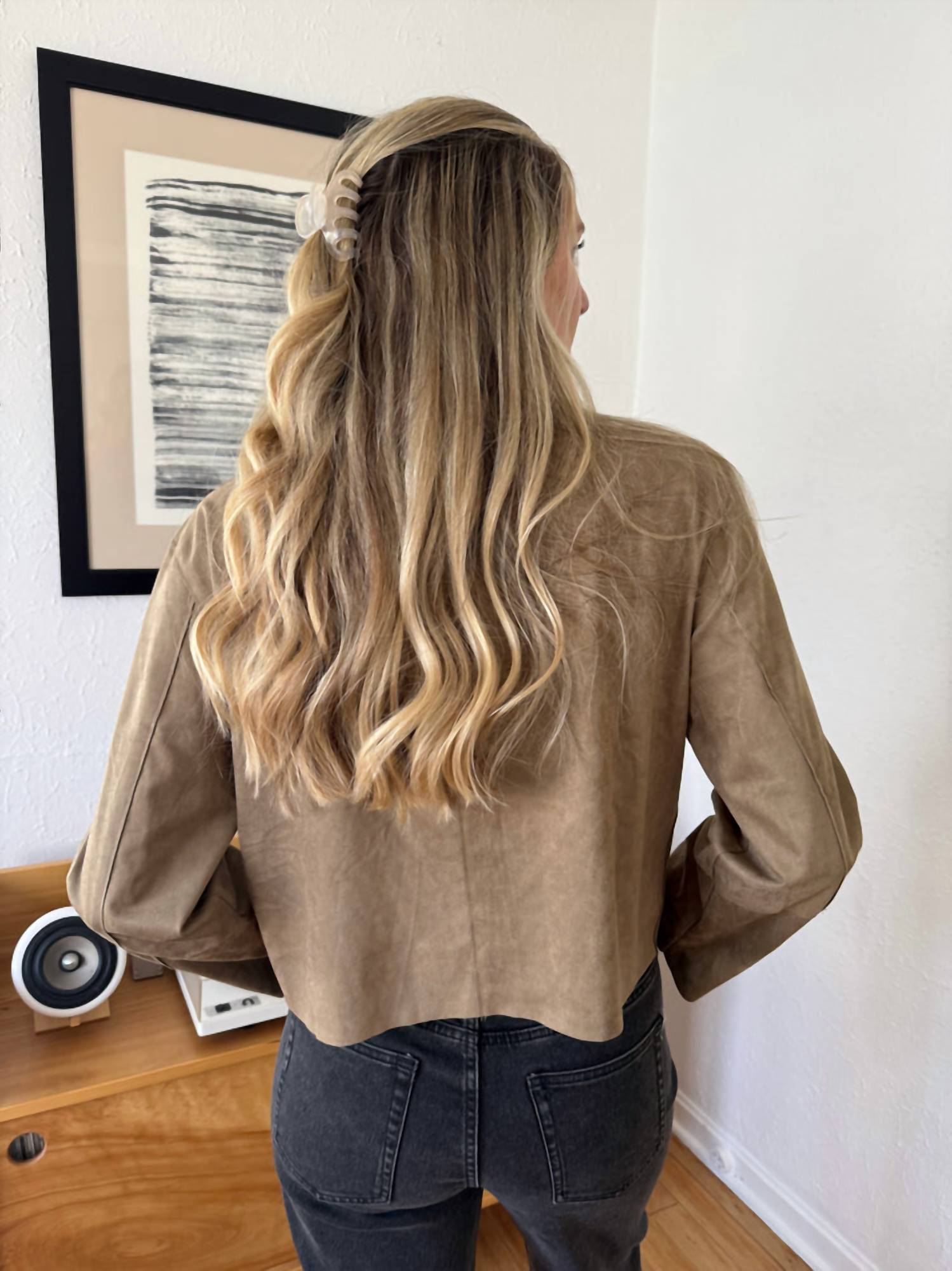 Miou Muse - Button Front Suede Jacket