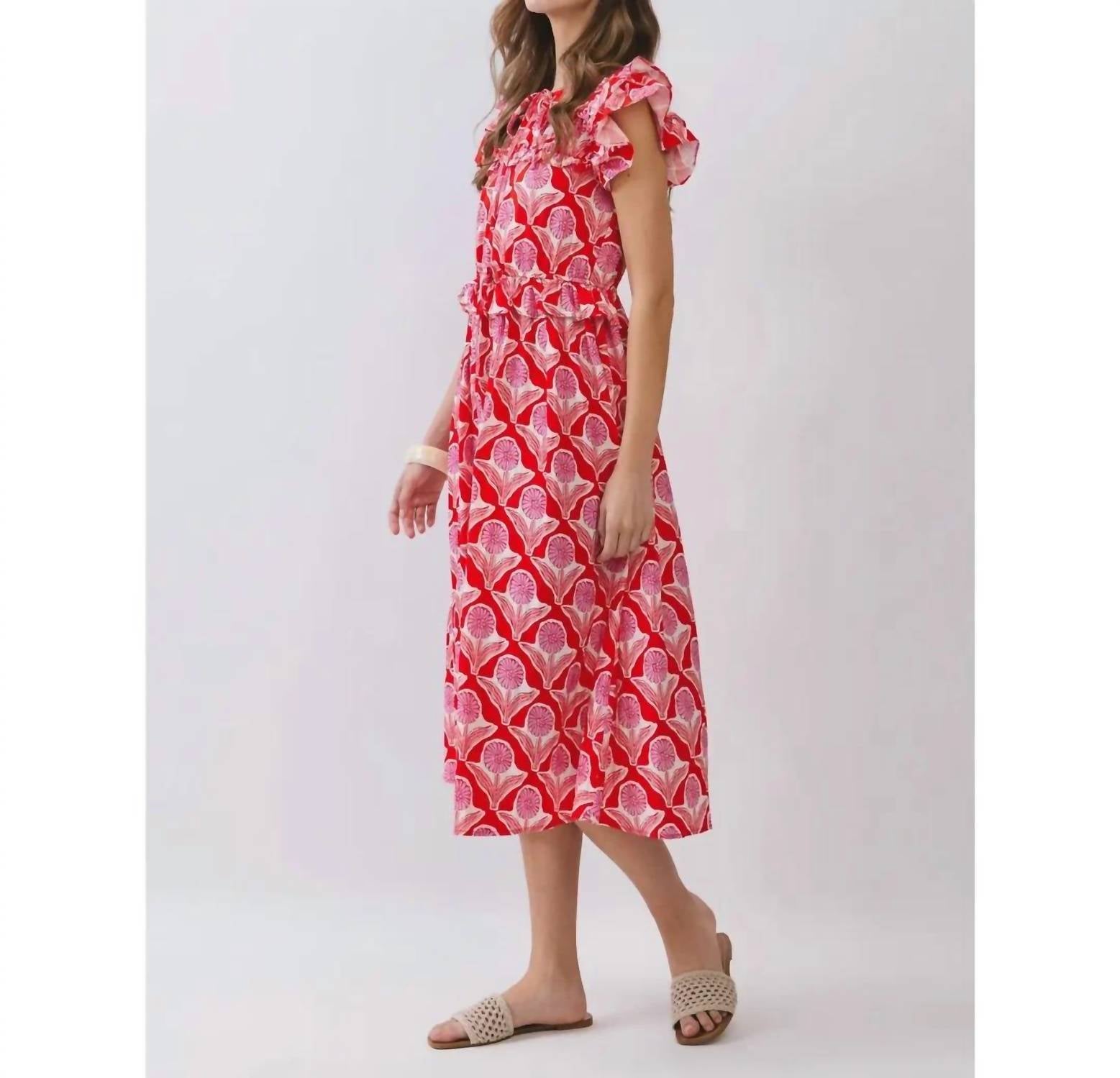 Tcec - Lucy Floral Print Midi Dress
