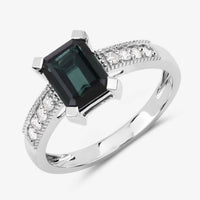 Diana M Jewels Women's Octagon Natural Tourmaline Fashion Ring (1.91 Ct) - Classic in 14k white gold - women's jewelry