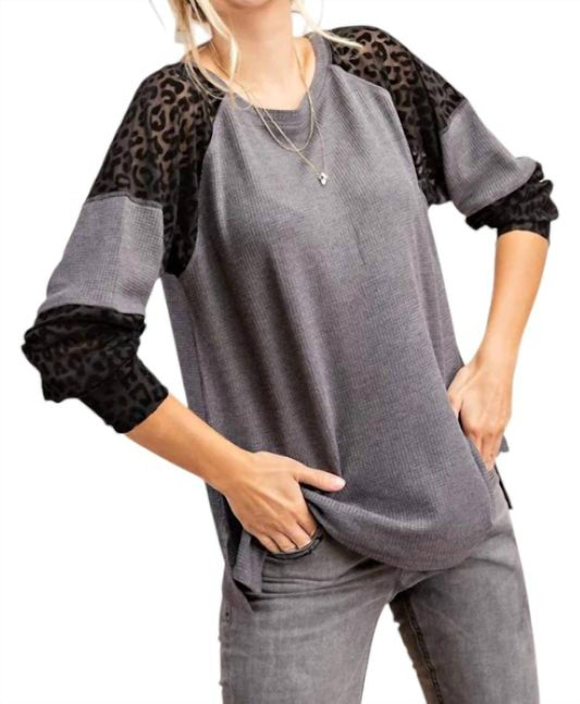Kori - Animal Thermal Long Sleeve Tee Top