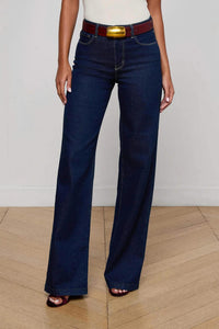 L'Agence Clayton High Rise Wide Leg Jeans in koval 1 - women's pants