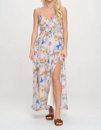 Meet Me In Santorini - Side Slit Maxi Dress