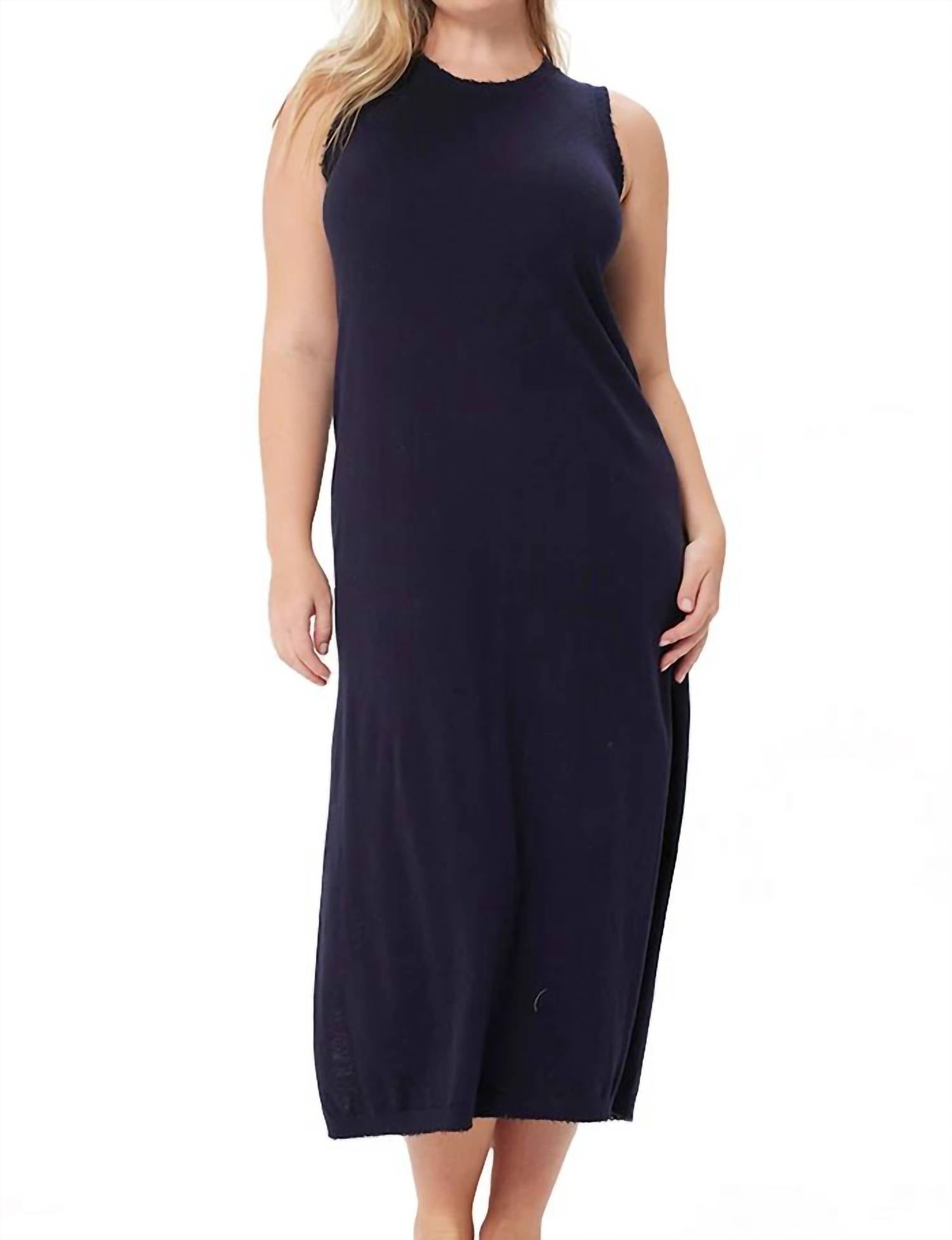 Minnie Rose - Cotton Cashmere Maxi Frayed Edge Maxi Dress