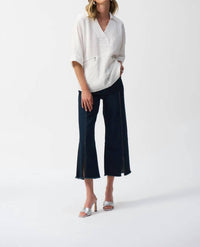 Joseph Ribkoff - Seersucker Boxy High-low Top