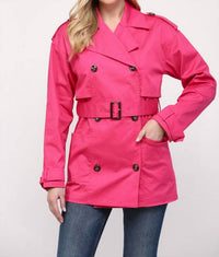 Fate - Something To Talk About Double Breasted Short Trench Coat