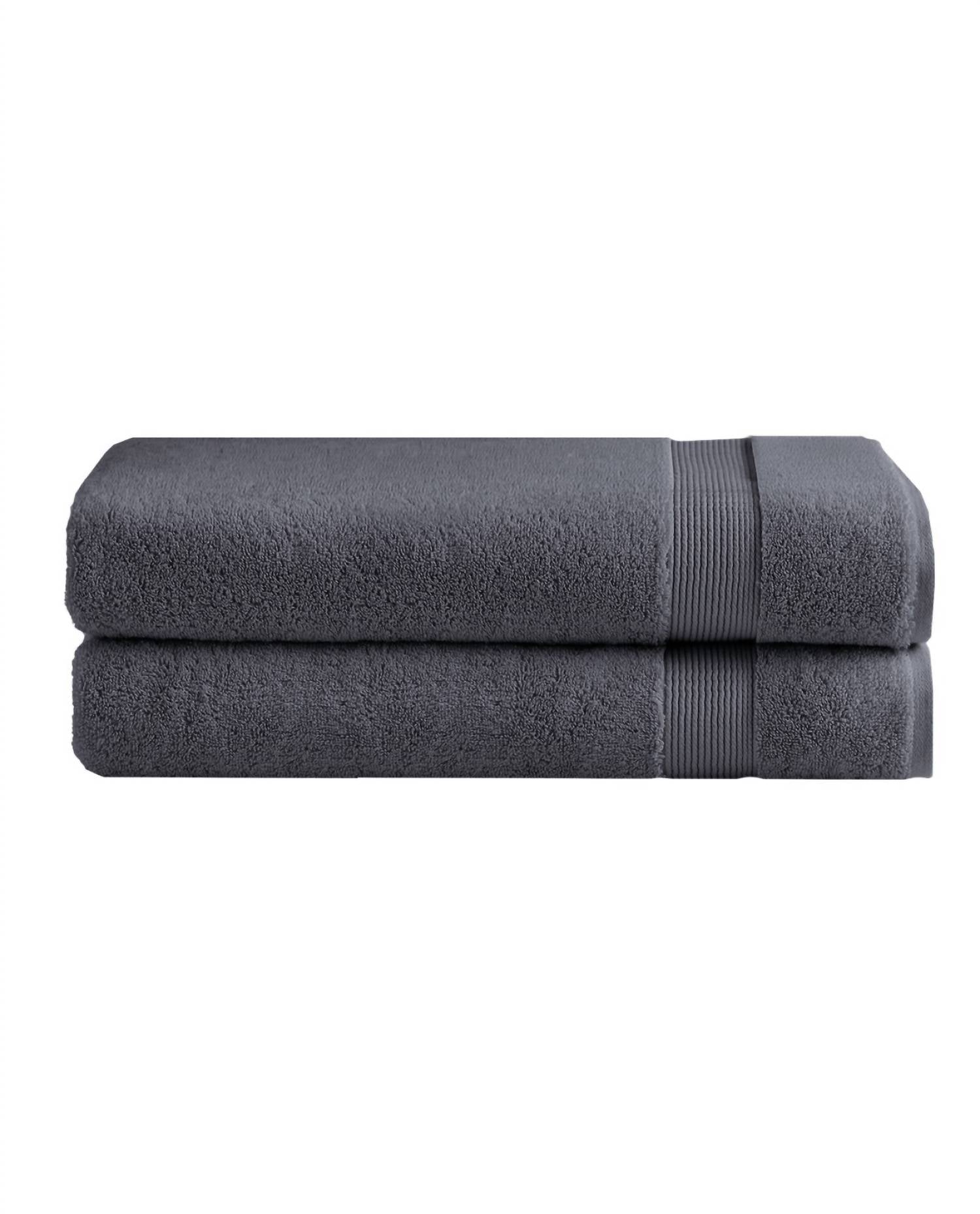 Under the Canopy Classic Organic 2-piece Bath Sheet Set in charcoal - item