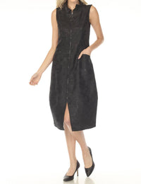 Joseph Ribkoff - Jacquard Zip Front Midi Dress