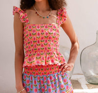 Pink City Prints - Jessica Top