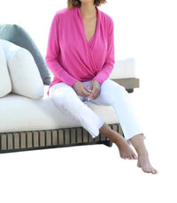 Veronica M - Cupro Draped Surplice Top