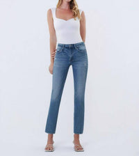 Vervet By Flying Monkey - Mid Rise Slim Straight Leg Jeans
