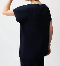 Joseph Ribkoff - Pleated Scuba Crepe Boxy Top