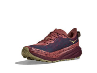 Hoka Women's Speedgoat 6 Trail Running Shoes in rouge black cherry - women's shoe - detail view