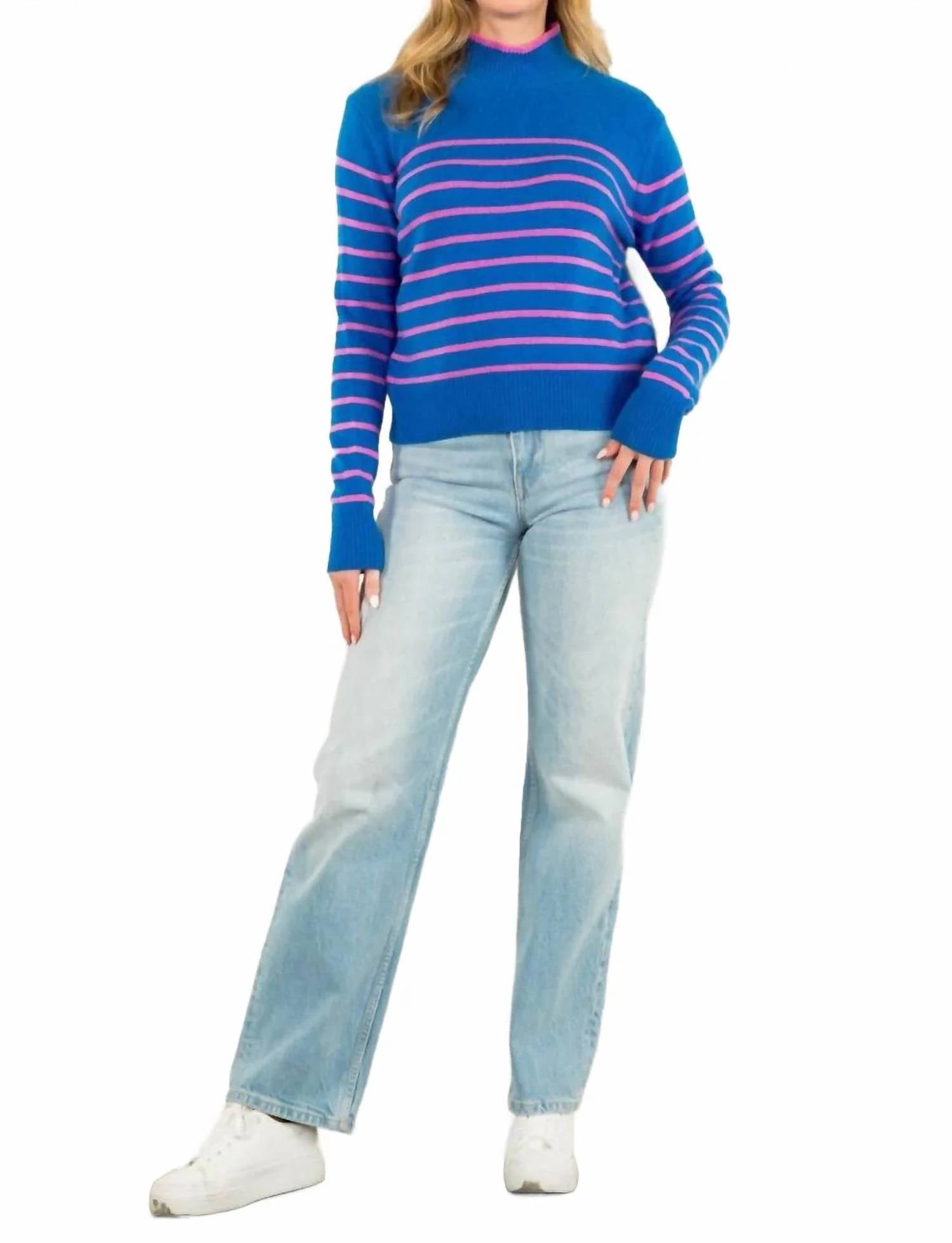 Thml - Mock Necked Striped Sweater