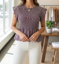 Umgee - Picnic Perfection Gingham Top