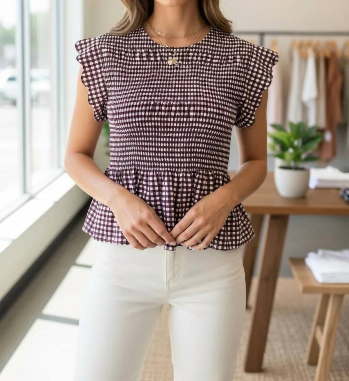 Umgee - Picnic Perfection Gingham Top