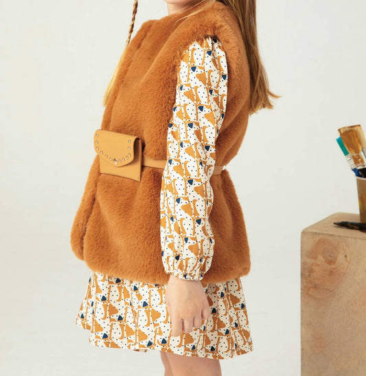 Mayoral - Fur Sleeveless With Belt Vest