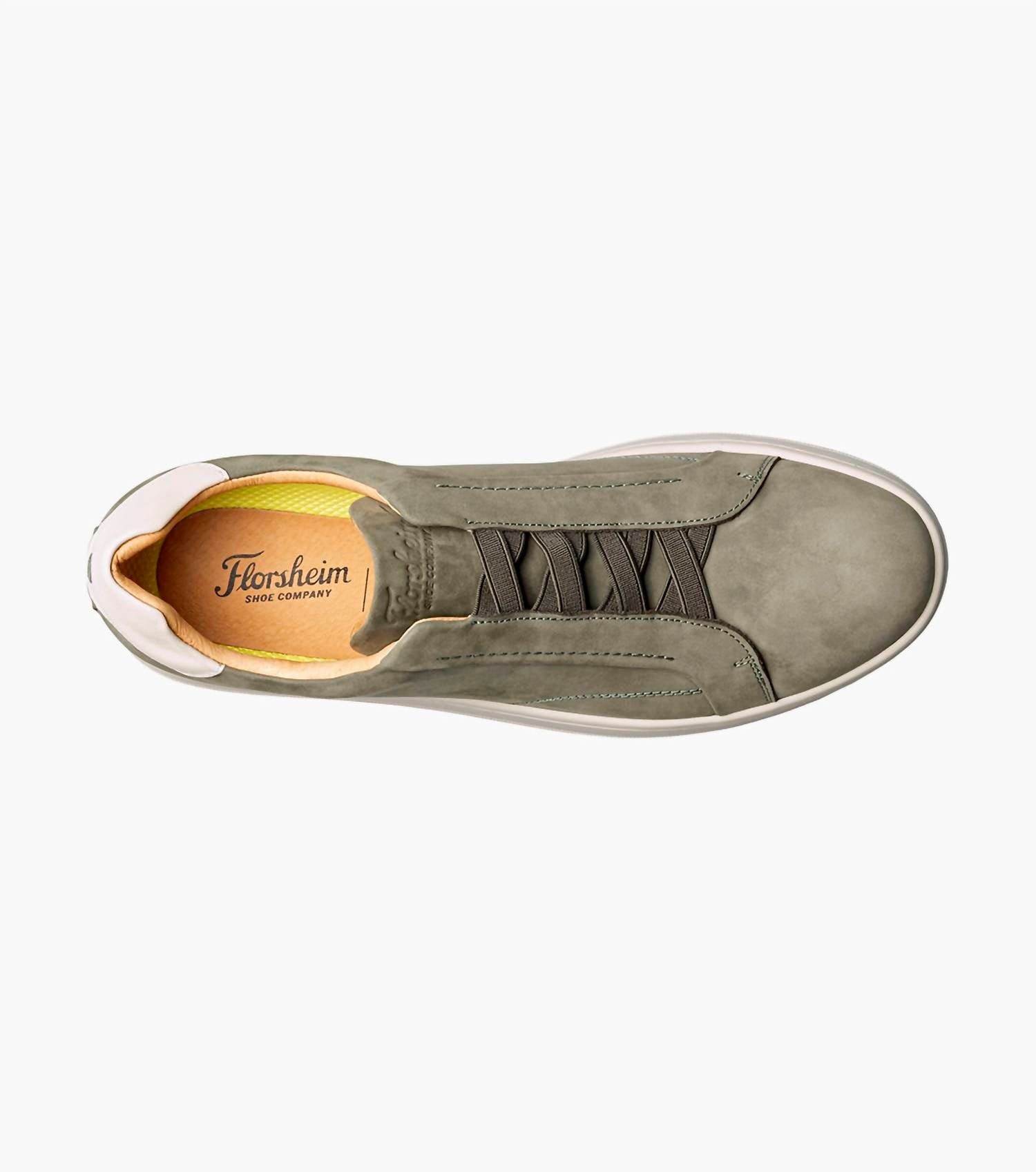 Florsheim MEN'S MONOPOLI SLIP ON SHOES in sage - men's sneaker - detail view