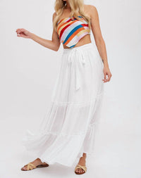 Bluivy - Tiered Ruffle Flowy Maxi Skirt