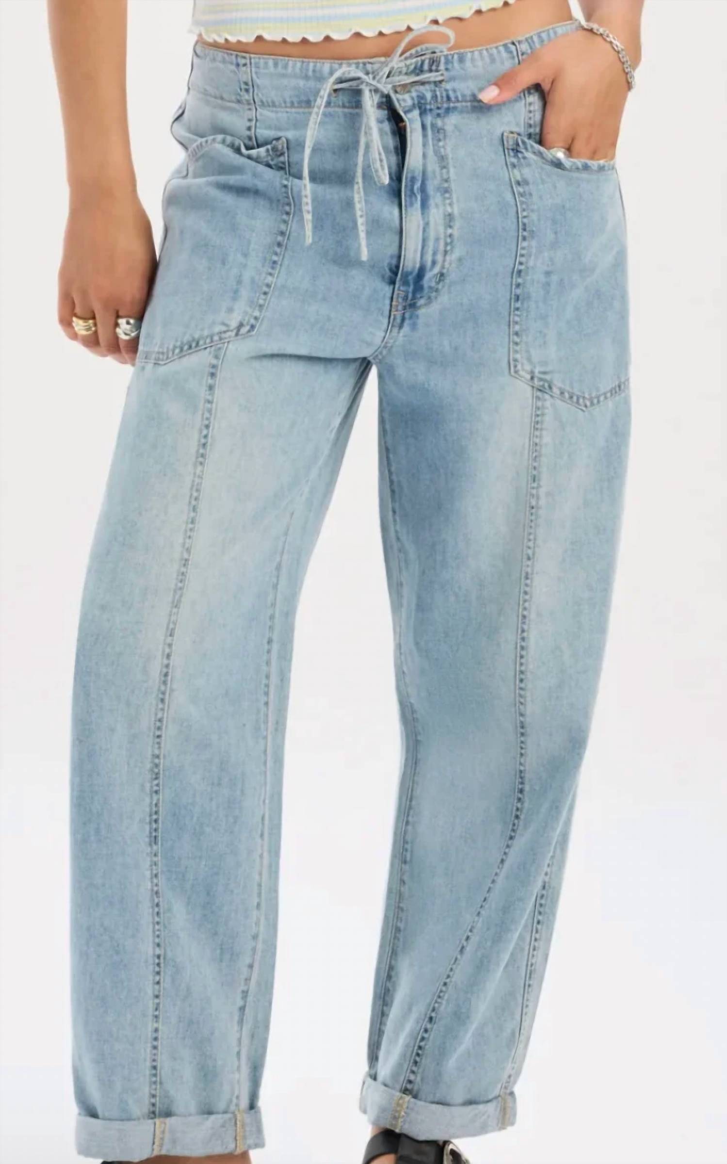 Daze - Villa Drawstring Barrel Pants
