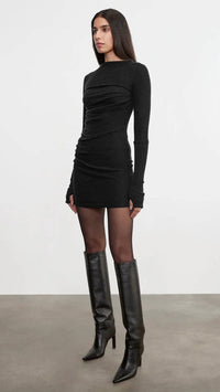 Enza Costa - Cashmere Twist Dress With Thumbholes