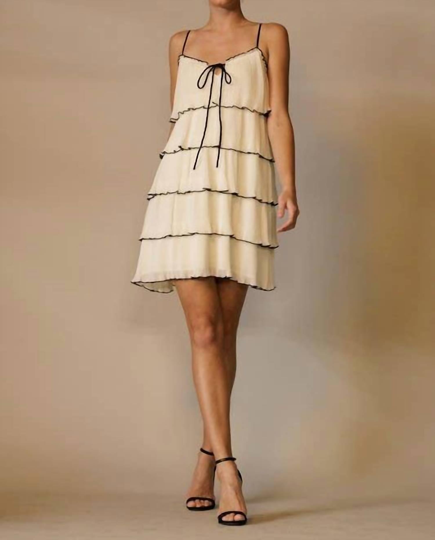 Endless Blu. - Amelie Plisse Tiered Dress